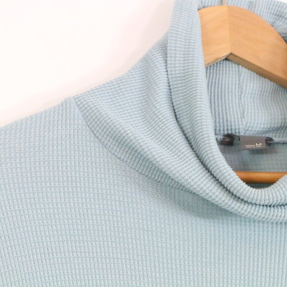 *Eddie Bauer Crepe Light Blue Long Sleeve Turtleneck - Picture 5 of 10
